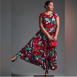 Anthropology Coreylynncalter Flower Maxi Dress